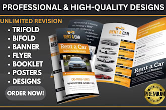 design eye catching brochure bifold trifold leaflet posters brochure design