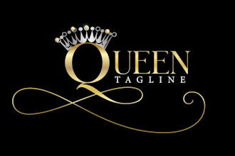 design creative queen, royal, crown, luxury logo
