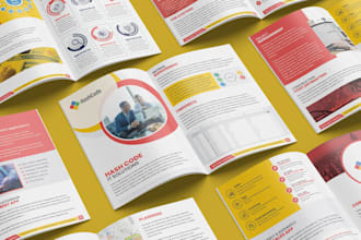 design brochure, annual report, booklet, company profile, edit employee handbook