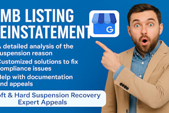 reinstate and fix suspended google my business profile