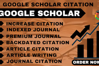 increase your google scholar citation in a high ranking indexed journals