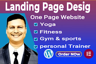 design yoga, fitness, gym, sports, personal trainer landing page in 24hs