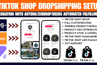 usa tiktok shop setup dropshipping integration with autods automated fulfillment