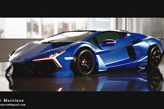 make 3d car model and 3d render animation