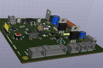 design pcb boards and schematic in eagle software, pcb design circuit, 3d model