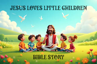 illustrate children christian storybook themed bible book illustration kid story
