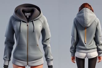 design custom 3d modeling do 3d modeling, clo 3d clothing for second life avatar