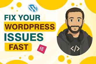fix critical wordpress website error or elementor issues, form, responsive bug