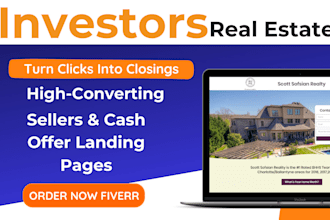 create landing page that get home sellers and buyers leads