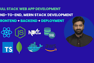 build a full stack web app using react, nextjs, nodejs, and mongodb or sql