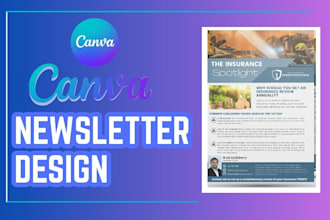 do canva newsletter design, redesign newsletter in canva