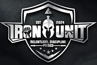 make physical fitness, bodybuilding, yoga and gym logo