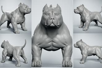 3d animal creature model 3d dog model dragon miniature toy dinosaur 3d printing