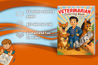 design kids activity book coloring pages kid color worksheets KDP adult coloring