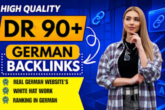 provide dr 90 dofollow  german guest post backlinks