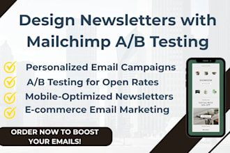 design mailchimp newsletters, SMS campaigns with mailchimp, mailchimp template