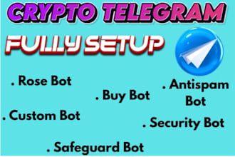 create group and setup a professional telegram bot for your crypto group