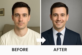 turn your photo into a clean, professional business portrait