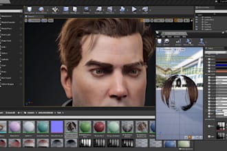 realistic 3d metahuman character xgen hair blender sculpt and rig cgi game art