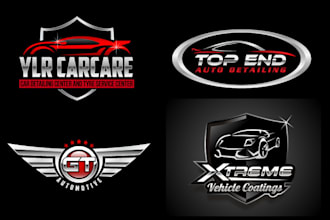 do modern auto detailing, car logo auto repair, racing and automotive design