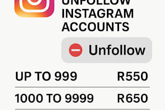 unfollow accounts with large following bases