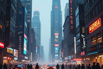 create futuristic cyberpunk city or background concept art