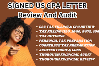 do US CPA letter, mortgage letter, income verification, financial statement, pl