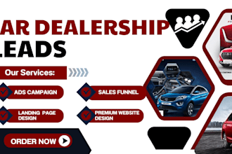 generate car dealership leads car rental leads car sales website