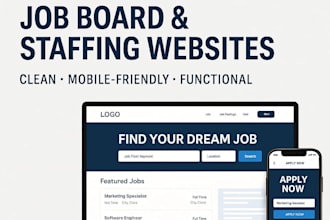 build recruitment, job board or healthcare staffing websites