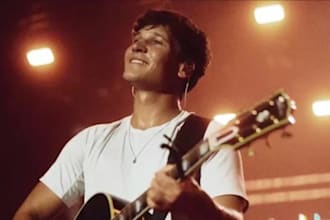 add fiddle, banjo, violin, acoustic guitar, mandolin as male country rock singer