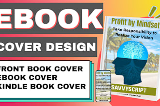 design premium ebook cover kindle, book cover or book cover design, book layout