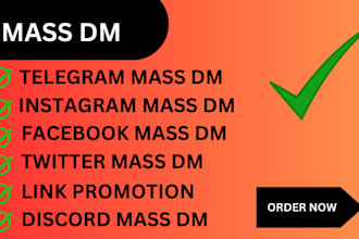 do discord mass dm ,facebook mass dm, instagram mass dm, telegram mass dm