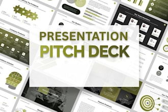 design presentation pitch deck in canva or google slides