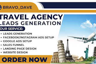 generate travel agency leads tourism leads vacation lead facebook ads google ads