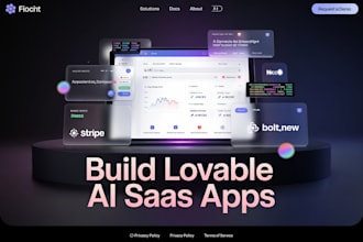 build lovable ai saas app react js next js, v0, stripe integration bolt new