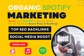 do organic backlinks for playlist to rank up music on spotify, apple, soundcloud