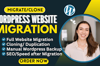 transfer your website to wordpress,wordpress migration website backup clone site