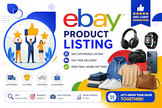do ebay listing, cross listing, ebay product listing