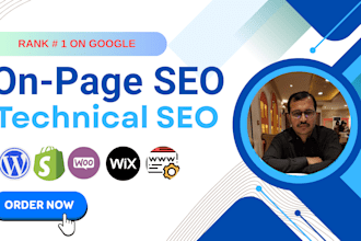 do wordpress onpage and technical seo speed optimization for shopify wix store