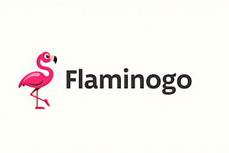 make a high quality flamingo bird mascot logo design in 12 hours