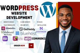 redesign godaddy hostinger hostgator bluehost godaddy website on elementor pro