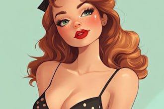 design pin up art for any purpose