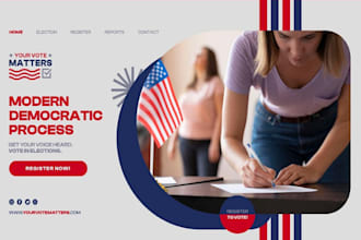 design a winning political campaign website for election