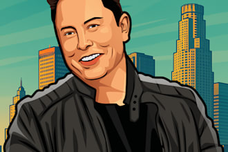 draw awesome gta style cartoon portrait from your photo
