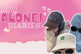 edit your living alone diaries vlog thumbnail for your youtube channel