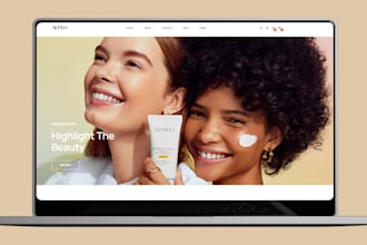 design stunning skin care shopify store beauty website cosmetics lip gloss store