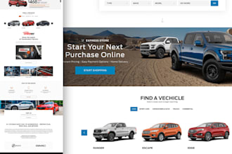 develop ai car selling website, car dealership website, car auction website