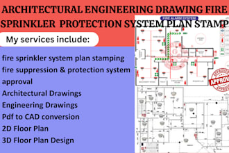 stamp architectural engineering drawing foundation plan mep city permit