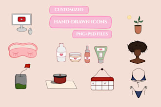 illustrate hand drawn icons for your brand