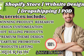 build shopify store shopify website design shopify dropshopping pod ecommerce